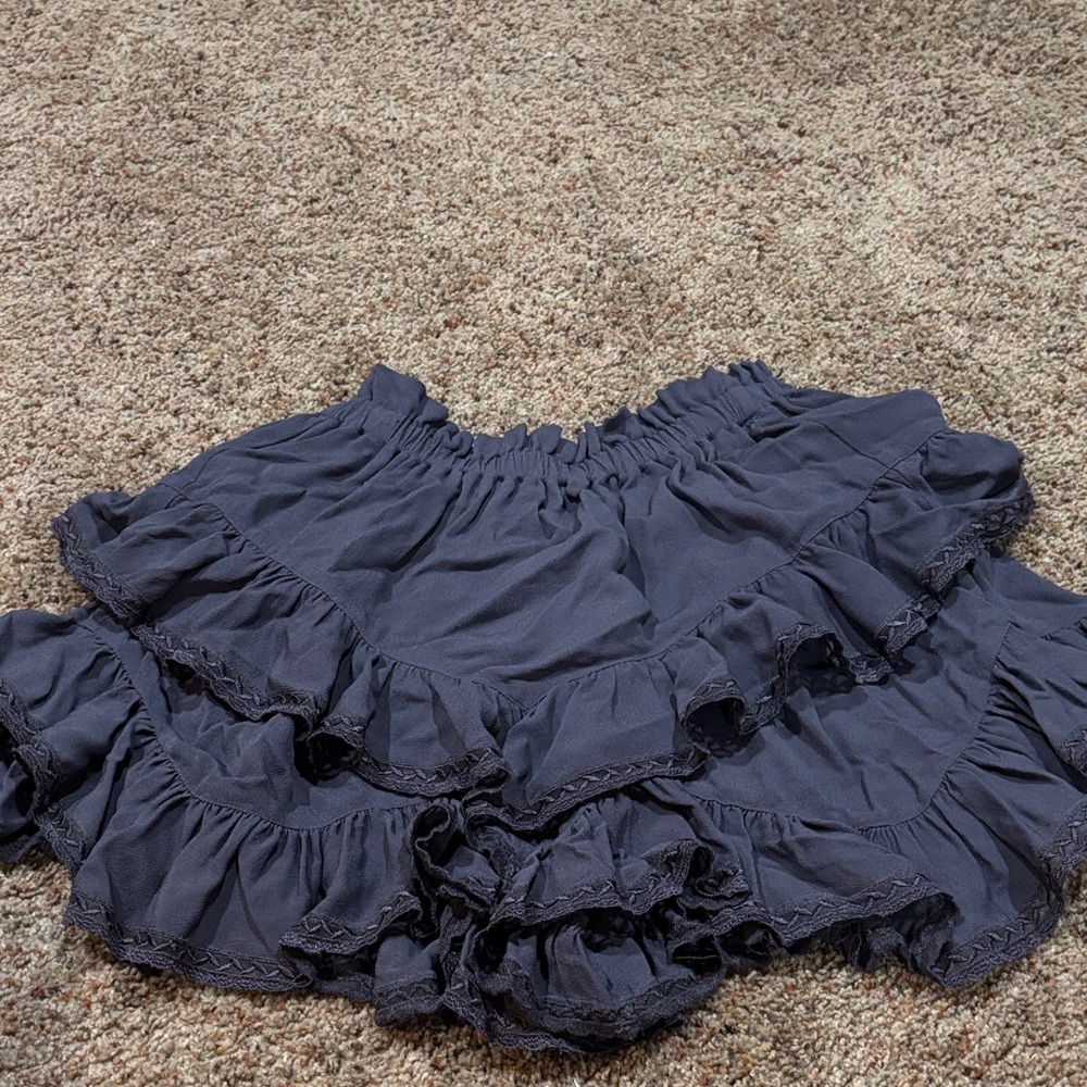 Isabel Marant Navy Ruffled Skort